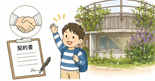 契約締結後、利用開始を迎えるお子様